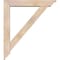 Ekena Millwork Traditional Traditional Smooth Bracket w/ Offset Brace, Douglas Fir, 5 1/2"W x 30"D x 34"H BKT0604X30X34TRA01SDF - alternate 2
